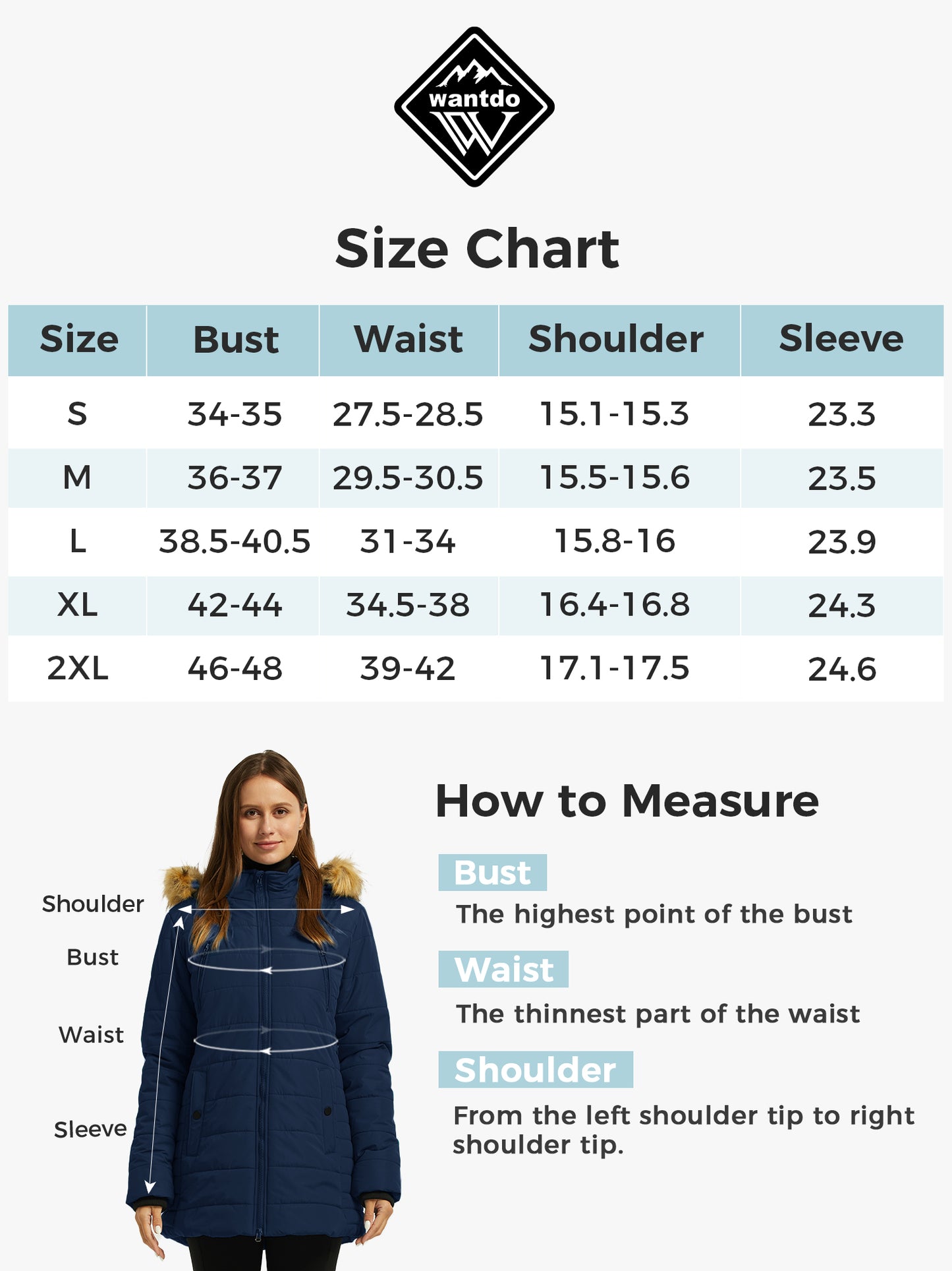 Women'S Winter Coat Windproof Puffer Jackets Thicken Winter Jackets Teal Blue M