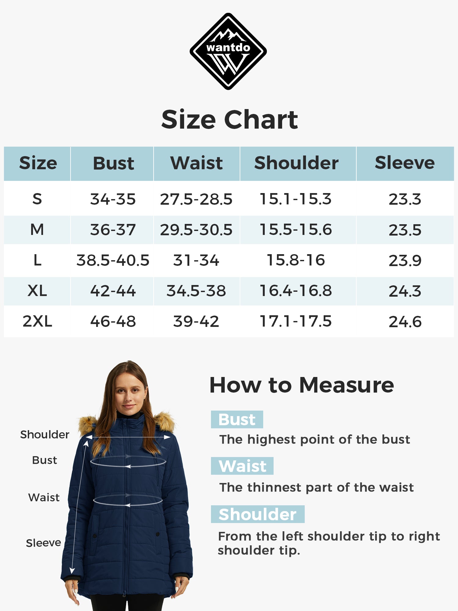 Women'S Winter Coat Windproof Puffer Jackets Thicken Winter Jackets Teal Blue M